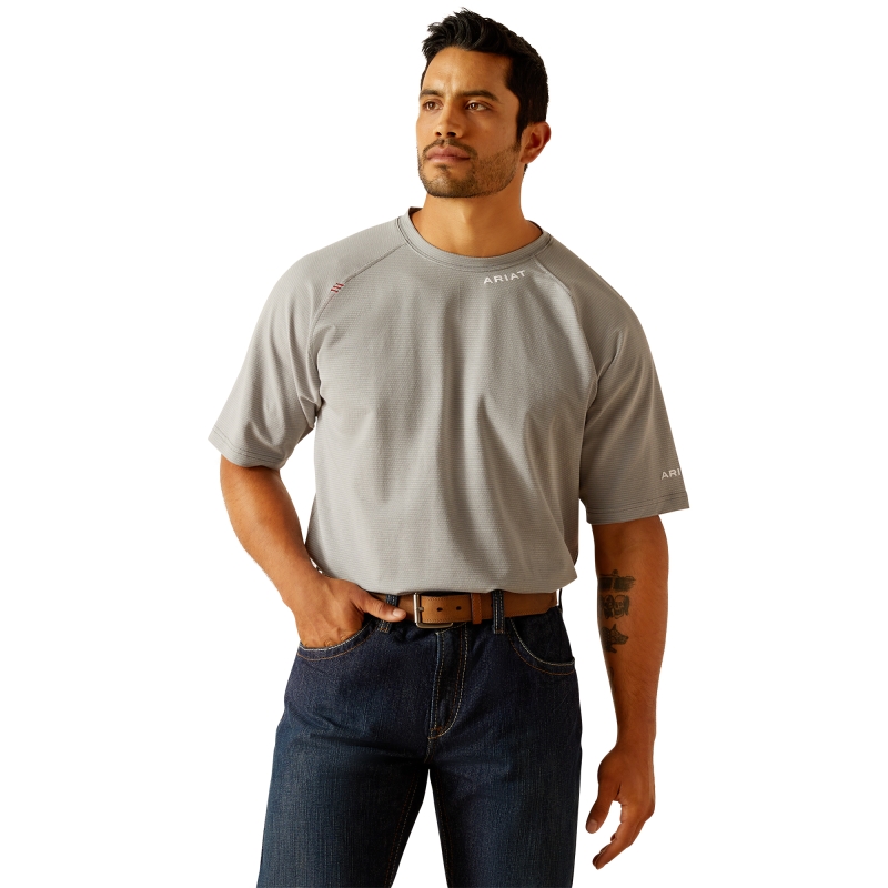 *SALE* LIMITED SIZES & QUANTITIES LEFT!!  Ariat - HRC 1 - FR Base Layer S/S Shirt - Silver Fox