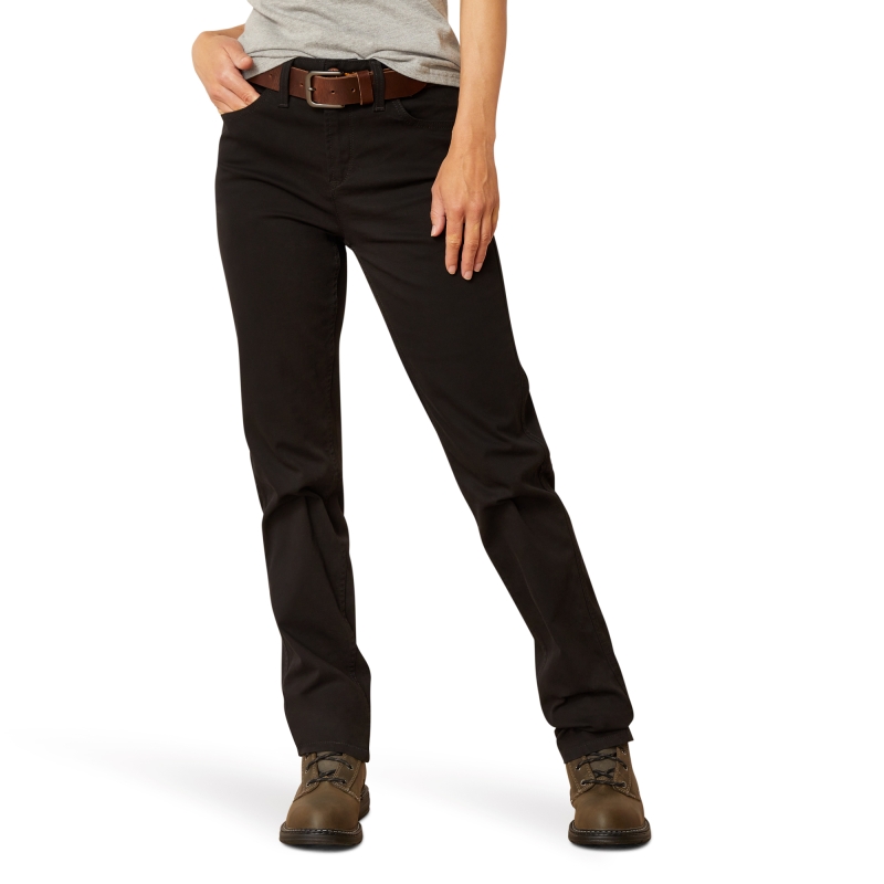 Ariat Women's Rebar Perfect Rise Made Tough Straight Leg Pant - Black