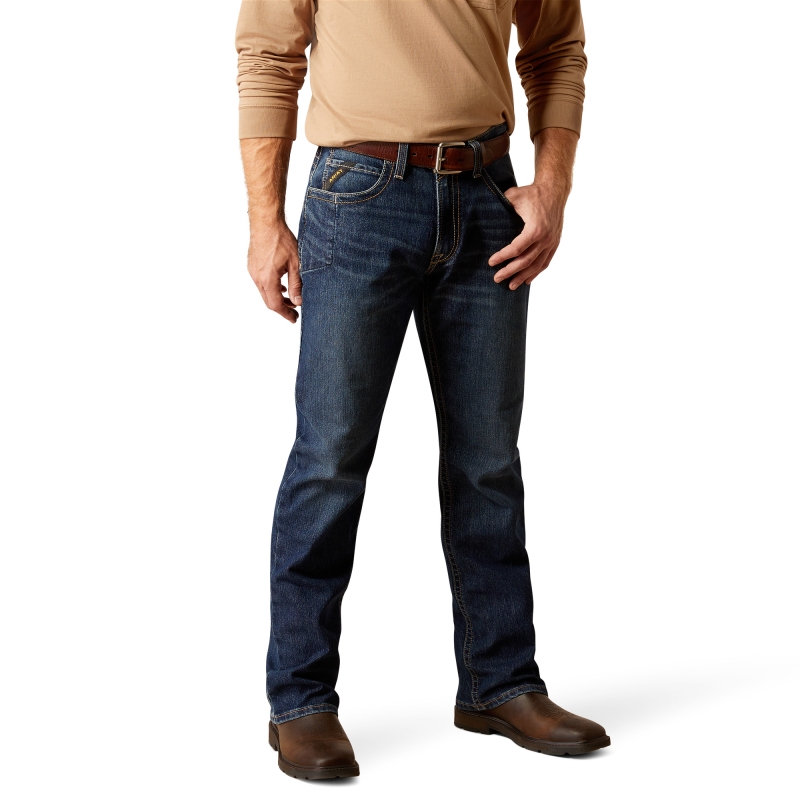 Ariat Rebar M4 Relaxed Rail DuraStretch Boot Cut Jeans - Encinitas