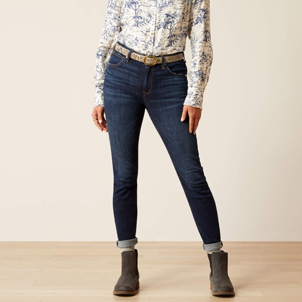 ** SALE** LIMITED SIZES LEFT** Ariat Women's High Rise Bridle Skinny Jeans - Puerto Rico