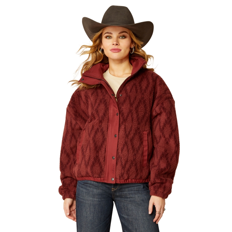*SALE* LIMITED SIZES AND STOCK LEFT!! Ariat Women's Sherpa Blocked Jacket - Tonal Port Print