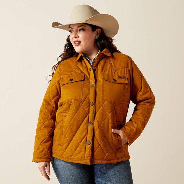 Ariat Women's Grizzly Quilted Barn Jacket - Chestnut Horse