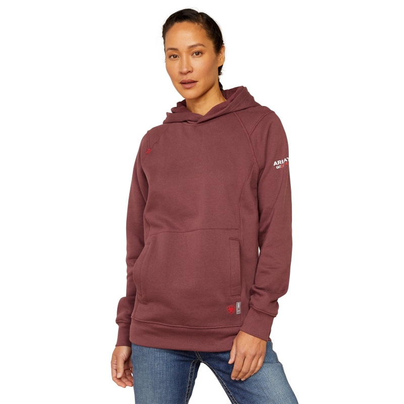 *SALE* LIMITED SIZES & QUANTITIES LEFT!!  Ariat Women's FR Rev Hooded Pullover Sweatshirt - Catawba Grape