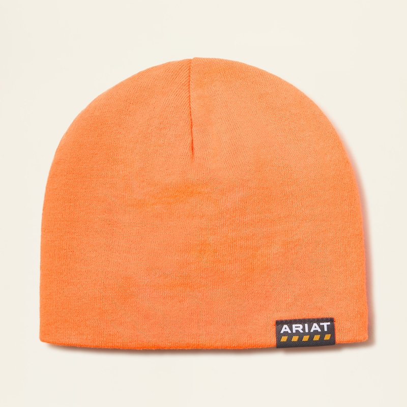 *SALE* LIMITED STOCK LEFT!!  Ariat Acrylic Skull Cap - Bright Orange