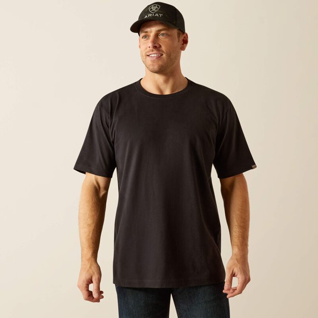 Ariat Rebar Cotton Strong Standard S/S Shirt - Black