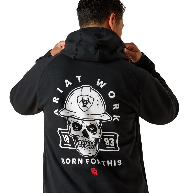 Ariat FR Durastretchâ„¢ Hardhead Full Zip Hooded Sweatshirt - Black