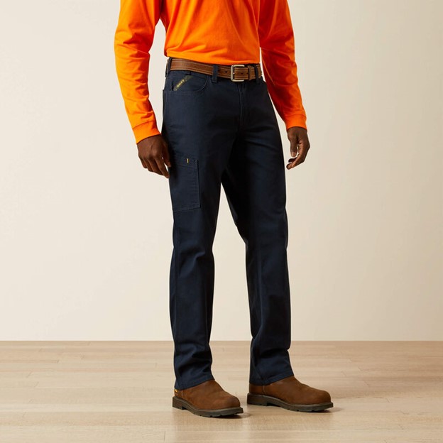Ariat Rebar M4 DuraStretch Made Tough Stackable Straight Leg Pant - Navy