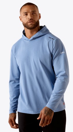 Ariat FR - HRC1 - Baselayer Hooded L/S Shirt - Medium Blue