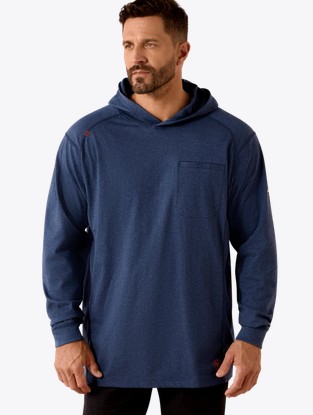 Ariat FR Air Hooded L/S Shirt - Navy Heather