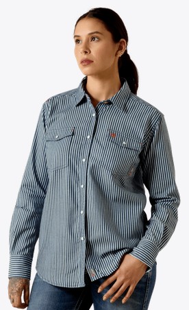 Ariat Women's FR Ruth Snap Work Shirt - Indigo