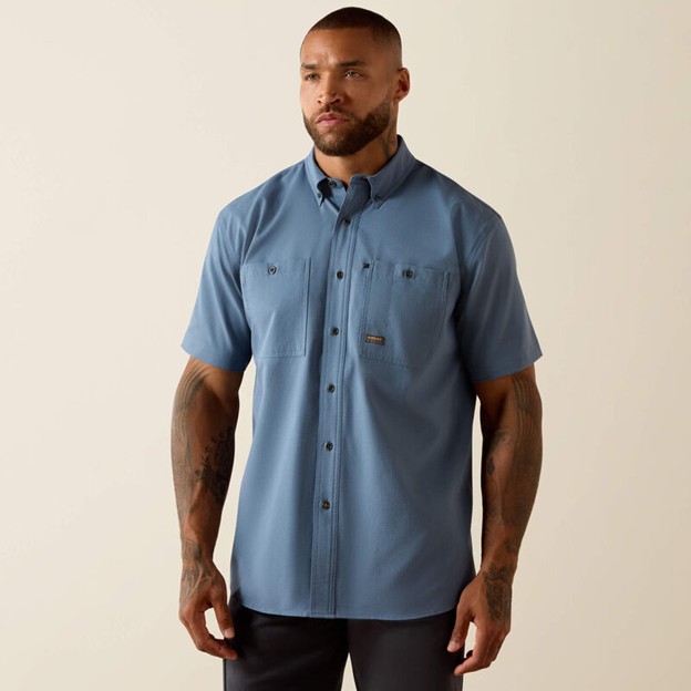 Ariatf Rebar Made Tough 360 Airflow Button Front S/S