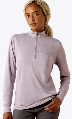 *SALE* LIMITED SIZES AND QUANTITES!! Ariat Women's Rebar Evolution 1/2 Zip L/S Shirt - Purple Ash