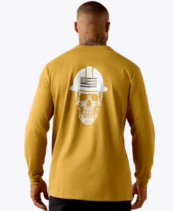 Ariat FR Roughneck Skull Logo L/S Shirt - Wood Thrush