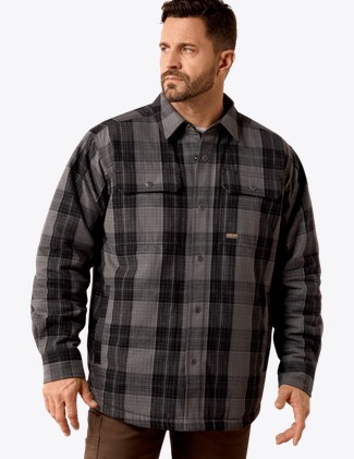 Ariat Rebar Flannel Insulated Shirt Jacket - Black