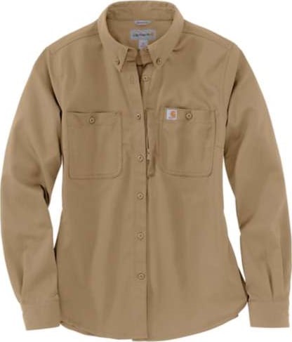 Carhartt Women's Rugged Professional Relaxed Fit Canvas Button Front L/S Shirt