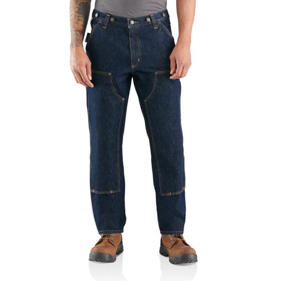 Carhartt Relaxed Fit Straight Leg Rugged Flex Double Front Utility Logger Jean - Freight