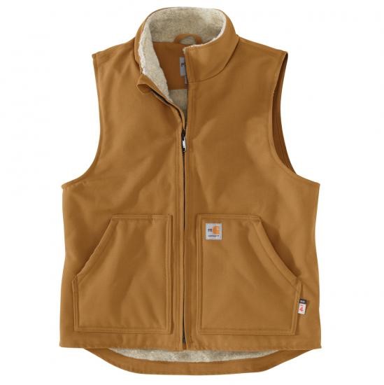 Carhartt FR Traditional Mockneck Duck Vest/ Sherpa-Lined