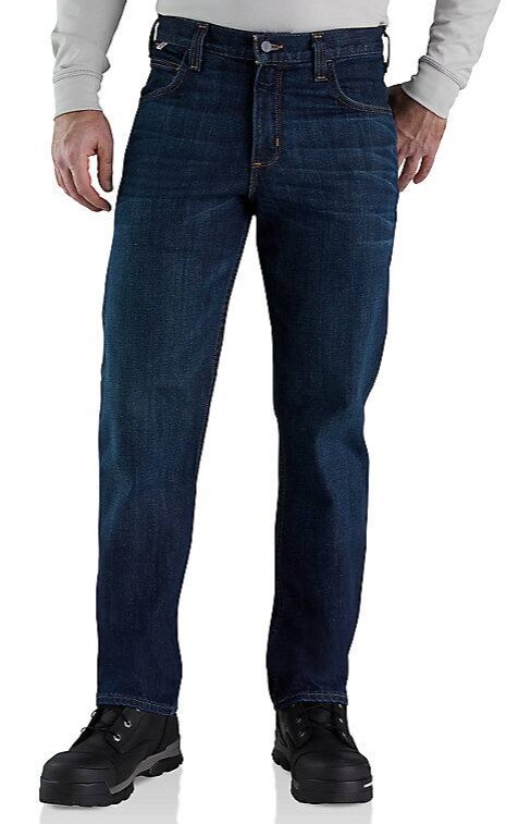 Carhartt FR Rugged Flex Straight Fit Straight Leg Five Pocket Jeans - Midnight Indigo
