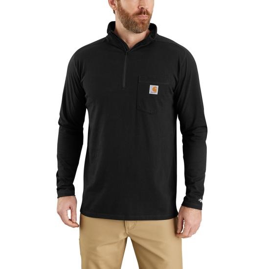 Carhartt Force Relaxed Fit Midweight Quarter-Zip Pocket Mock-Neck L/S Shirt
