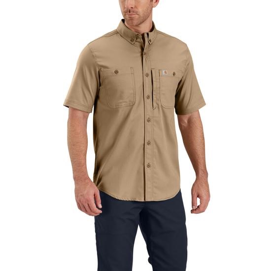 Carhartt Rugged Professional Series Relaxed Fit  Button Front Canvas S/S Work Shirt