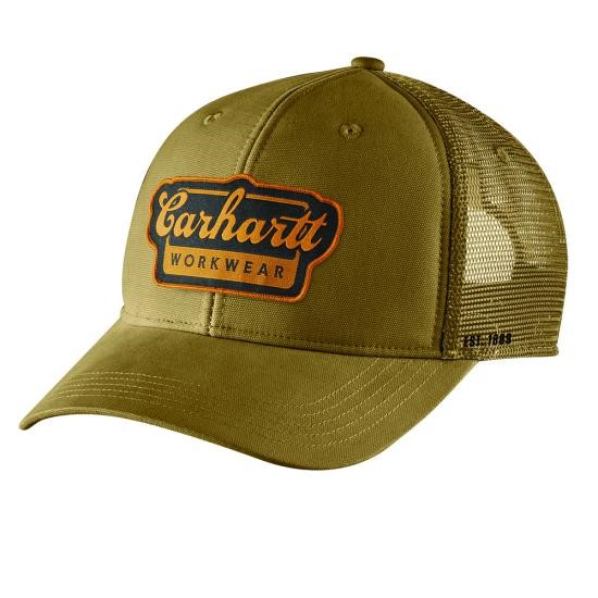 Carhartt Rugged Flexâ„¢ Twill Mesh-Back Script Patch Cap