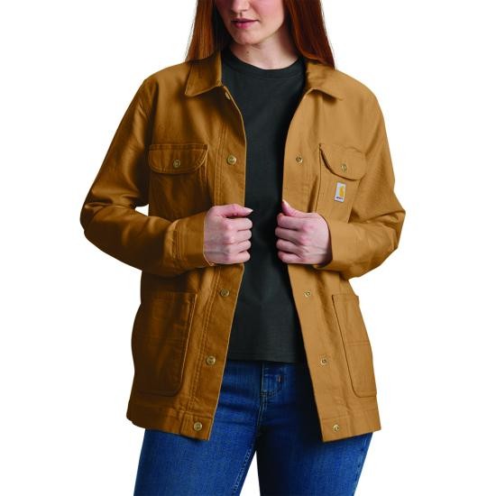 Carhartt Women's Rugged Flex Loose Fit Canvas Chore Coat