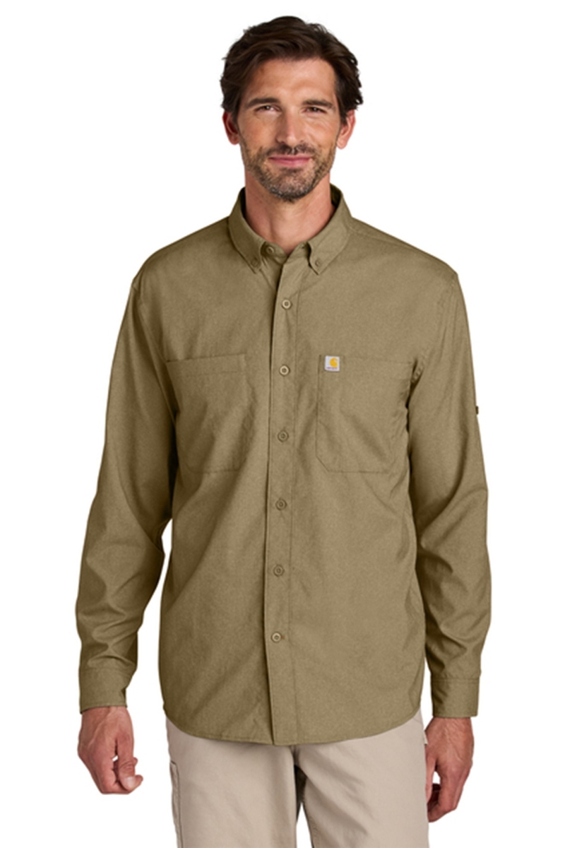 Carhartt Force Sun Defender Relaxed Fit Lightweight Button Front L/S