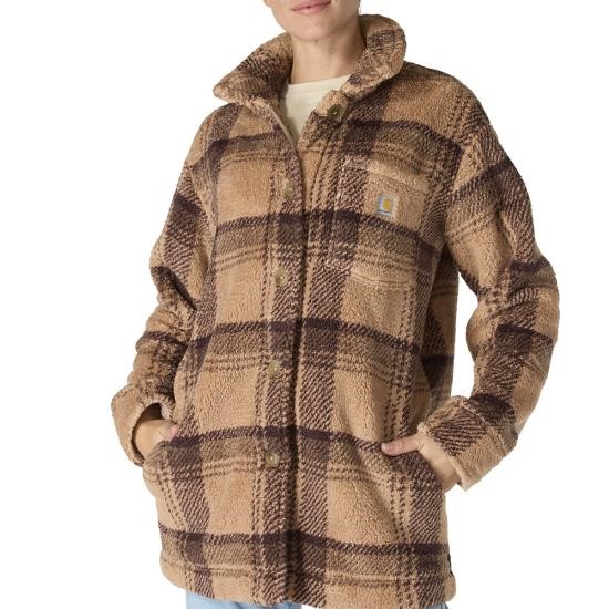 Carhartt Women's Loose Fit Button Front Fleece Coat
