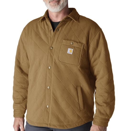 Carhartt Rain Defender® Loose Fit Heavyweight Quilted Snap Front Shirt Jacket