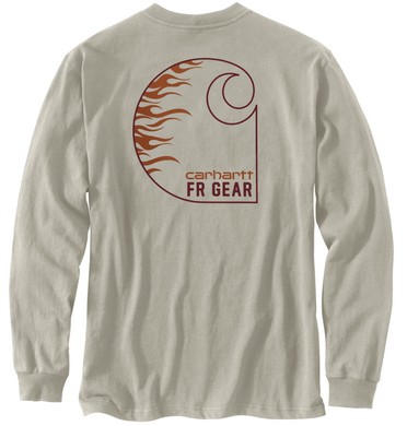 Carhartt FR Force® Irvine Loose Flame Graphic L/S Shirt - Greige