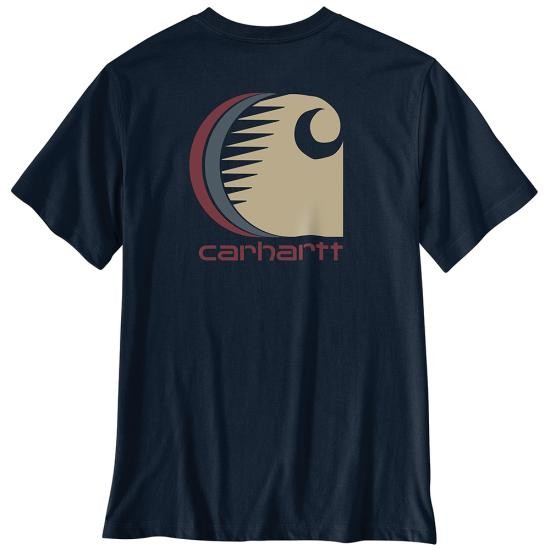 *SALE* ONLY LG - XL LEFT!! Carhartt Irvine Relaxed C Logo S/S Shirt - Navy
