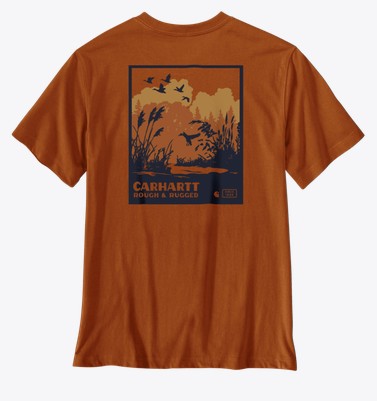 *SALE* LIMITED SIZES AND STOCK !! Carhart Irvine Relaxed Ducks Pocket S/S Shirt - Homestead Red