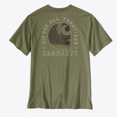 Carhartt Irvine Relaxed Forest Pocket S/S Shirt - Dusty Olive