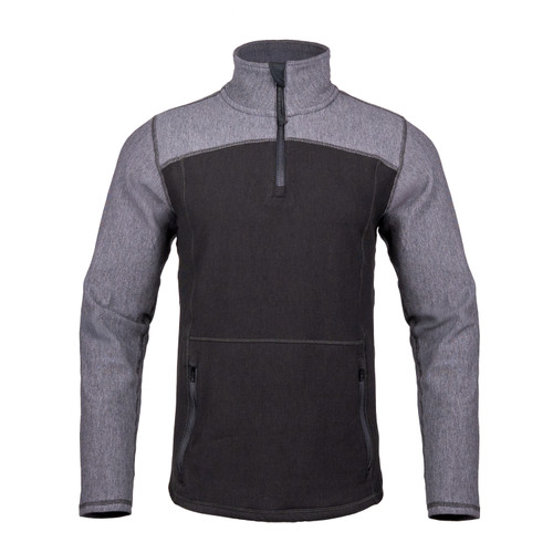 Dragonwear FR Elements™ Lite Surge™ Quarter-Zip Sweatshirt - Black/Gray
