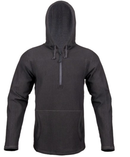 Dragonwear FR Elements™ Lite Surge™ Hooded Quarter-Zip Sweatshirt - Black