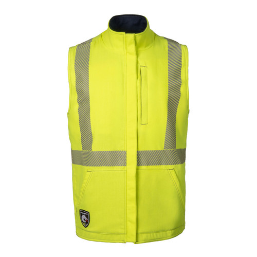 Dragonwear FR Transformer Reversible HI-VIS Class 2 Vest - Hi-Vis Yellow/ Navy