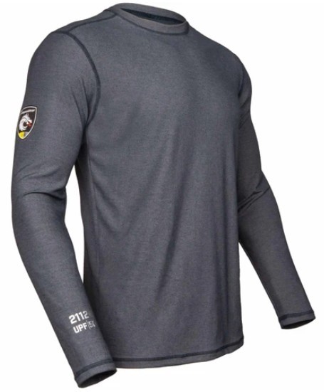 **NEW**Dragonwear FR Dual Hazard Pro Dry Tech L/S Crewneck - Navy Heather