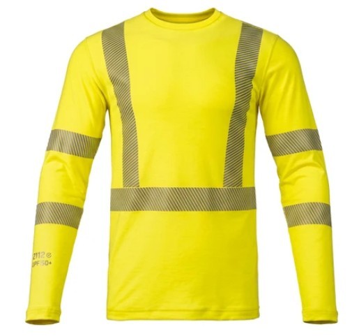 Dragonwear FR Pro Dry® Tech Dual Hazard Class 3 Crewneck L/S Shirt - Hi-Vis Yellow