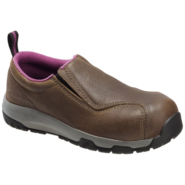 Nautilus Women's Carbon Toe SD10 Slip On - Brown Leather
