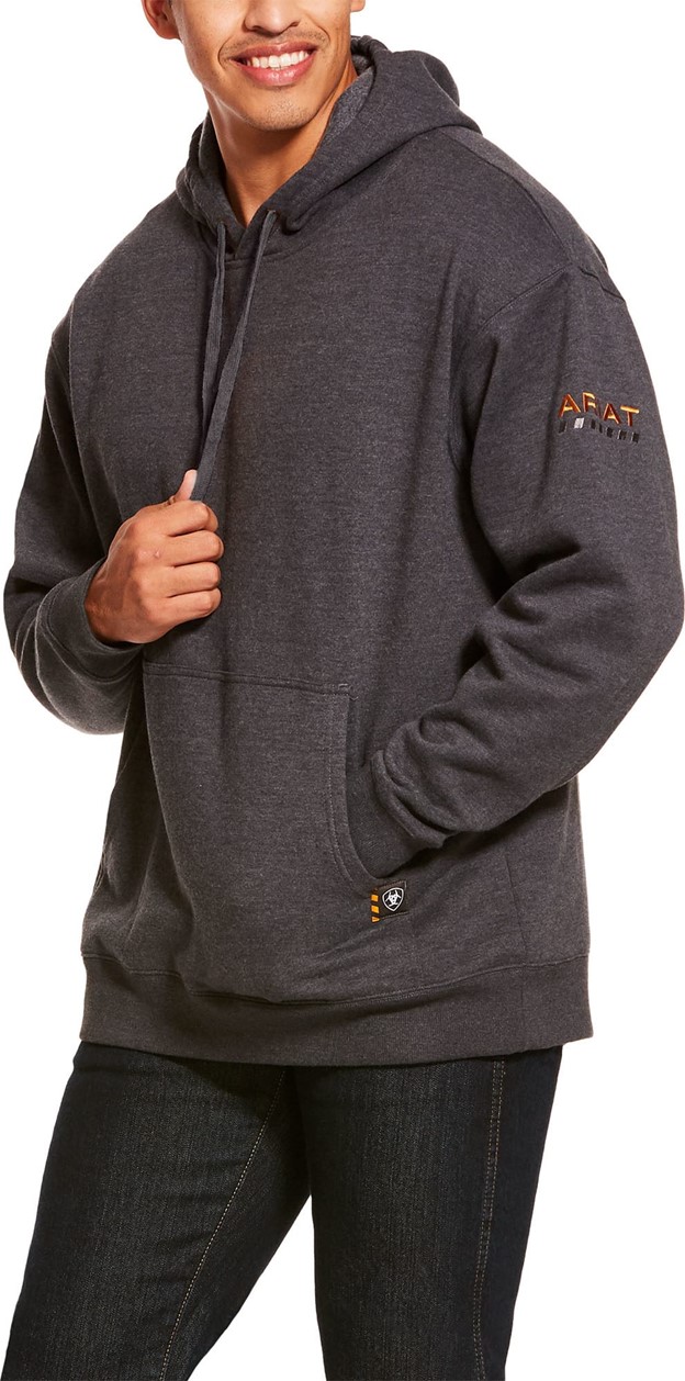 Ariat Rebar Workman Hooded Pullover Sweatshirt - Gray