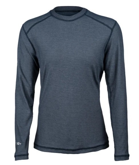 Dragonwear Women's FR Pro Dry® Tech Crewneck L/S Shirt  - Navy Heather