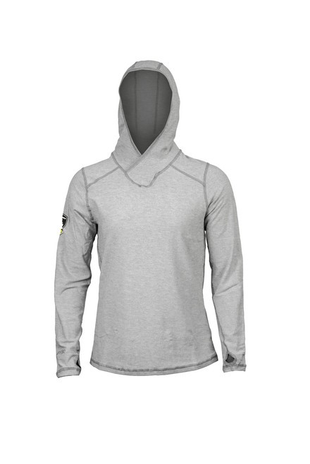 Dragonwear Women's Pro Dry Tech Hooded L/S Shirt - Gray Heather