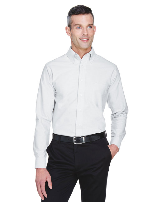 UltraClub Classic Wrinkle-Resistant Oxford Button Front L/S Shirt