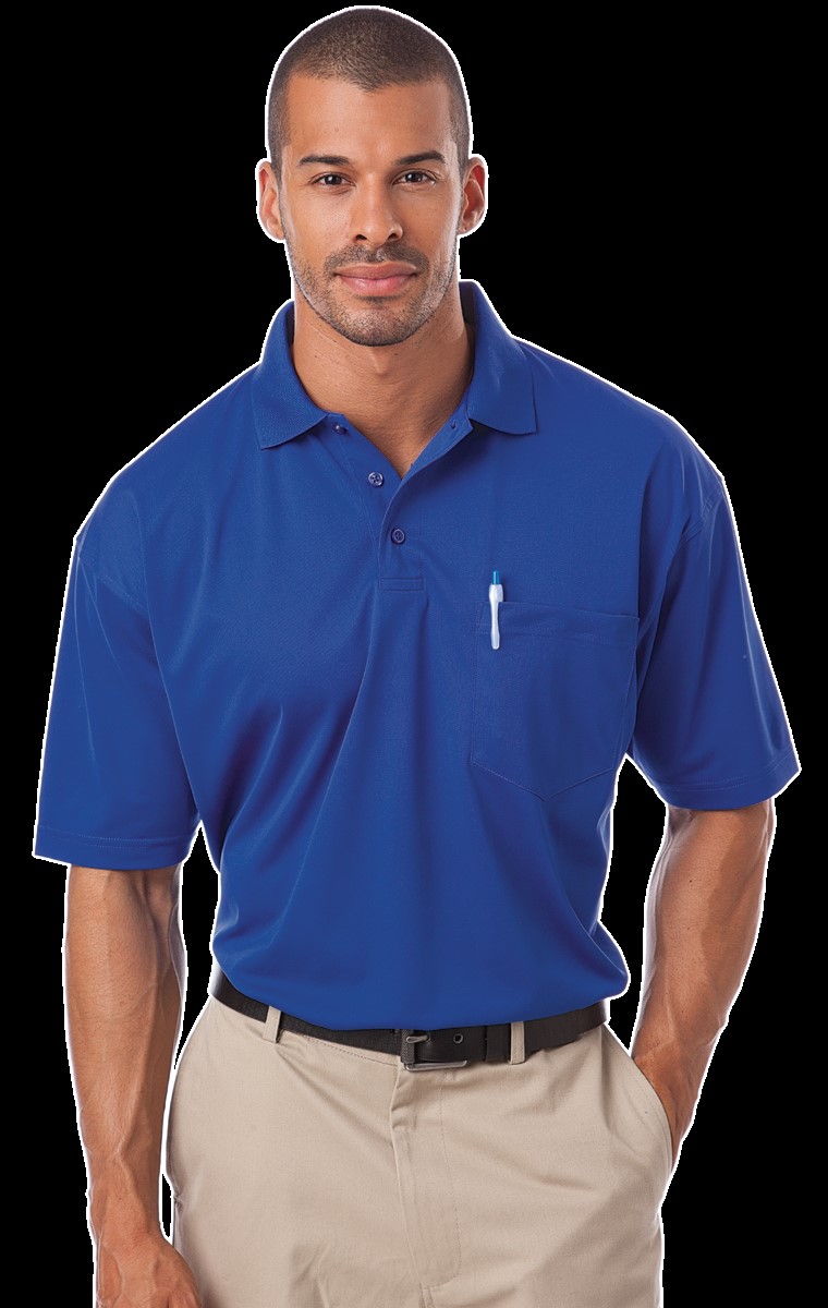 Blue Generation Moisture Wicking Pocket Polo S/S Shirt