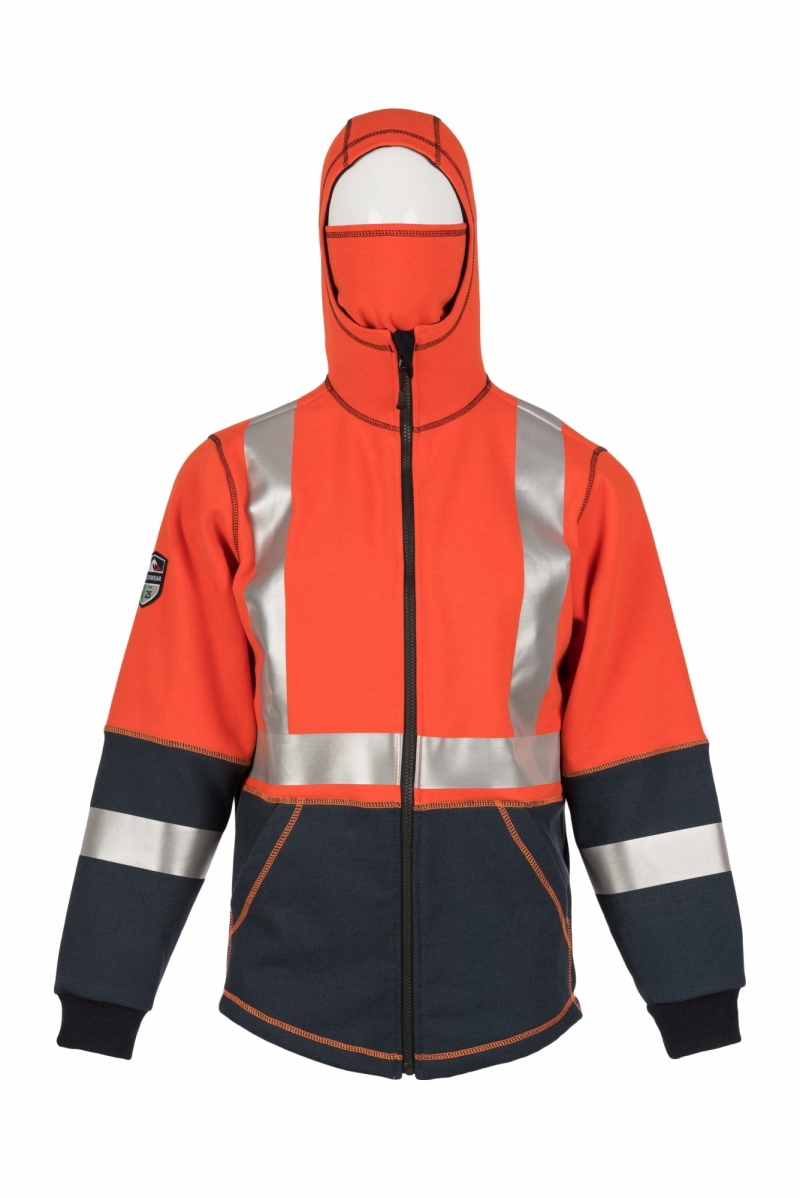 Dragonwear Elements Lightning FR HI-VIS Class 2 Color Block Jacket - Hi-Vis Orange