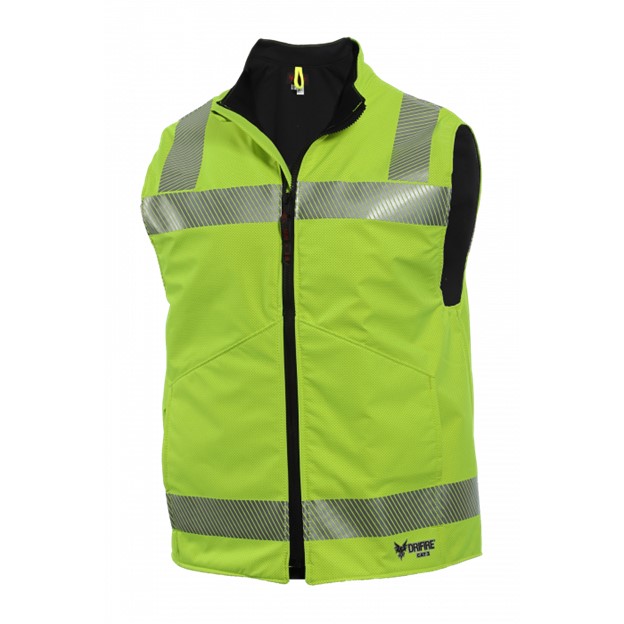 NSA FR DRIFIRE IA HI-VISType R Class 2 Fleece Lined Vest - HI-VIS Yellow