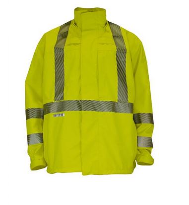 NSA DRIFIREÂ® FR - Class 3 - HYDROFlash Foul Weather Jacket - HI Vis