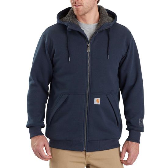 Carhartt Rain Defender Rockland Sherpa Lined Zip-Front Hooded Sweatshirt