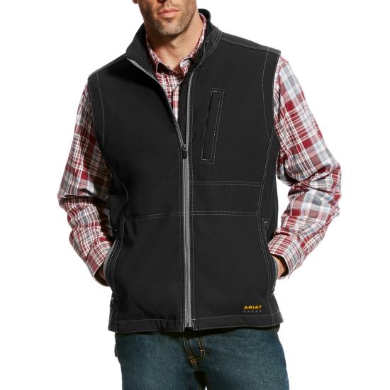 Ariat Rebar Stretch Canvas Softshell Vest - Black