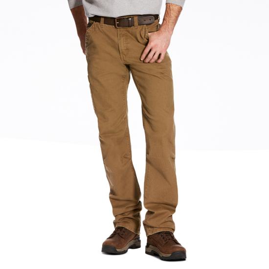 Ariat M4 Relaxed Fit Boot Cut DuraStretch™ Washed Twill Rebar Utility Pant - Field Khaki